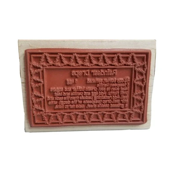 Darcie's Reindeer Drops Rubber Stamp T-4595 Christmas Recipe Kitchen